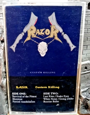 Razor - Custom Killing (1987 Fringe Product, CAN) Original Cassette! - Image 1 of 4