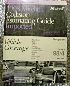 Mitchell Collision Estimating Guide Manual Apr 1998 European Imports Saab BMW - Picture 1 of 6