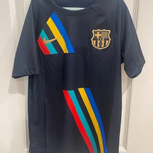 Youth Navy Barcelona 2022/23 Away Pre-Match Top (Size S) - Picture 1 of 7
