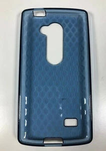 For LG Leon Blue Hybrid Rubber Case - Picture 1 of 3