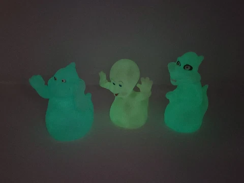 Pizza Hut - Vinyl Puppets Casper, Stretch & Fatso Toys Glow In The Dark Cover