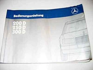Manuale uso e manutenzione MERCEDES BENZ 200D,250D,300D edizione 1987 - Foto 1 di 1