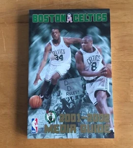 Boston Celtics Official 2001-2002 NBA Basketball Media Guide Paul Pierce Walker - Picture 1 of 2