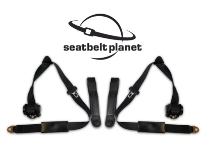 Kit de cinturón de seguridad para conductor y pasajero Mazda Miata 1989-1993 3 puntos negro rojo tostado Foto 1 de 4