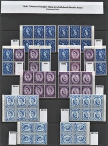 Wilding Specialist - 8 mm Violet Phosphor Booklet Panes - (MNH) Multiple Listing - Bild 1 von 20