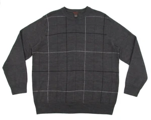 Vintage Dockers Sweater Mens XL Gray Plaid Striped Pullover Grandpa 90s Y2K - Picture 1 of 8