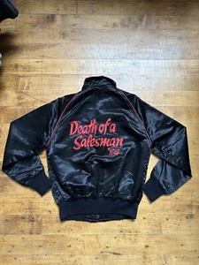 Vintage Death Of A Salesman 1984 Satin Full Zip Up Jacket Size M - Picture 1 of 12