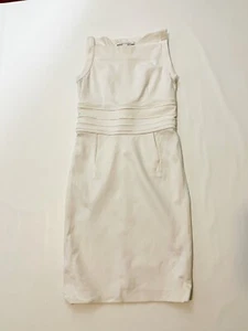 diane von furstenberg white squere neck dress size 8 - Picture 1 of 4