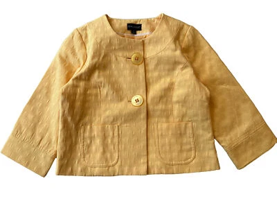 Cárdigan Dialogue Mujer Talla 8 Lunares Amarillos, 2 Botones Manga Larga 3/4 Foto 1 de 4