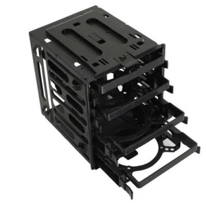 5.25" to 4x 3.5" SATA SAS Hard Drive HDD Cage Rack Slot Black CD-ROM Tray V D6A0 - Picture 1 of 3