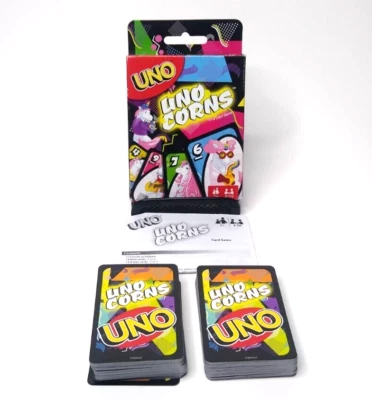 UNO Unocorns Unicorns Card Game Mattel Family Fun, Complete Set, Instructions - Image 1 of 4