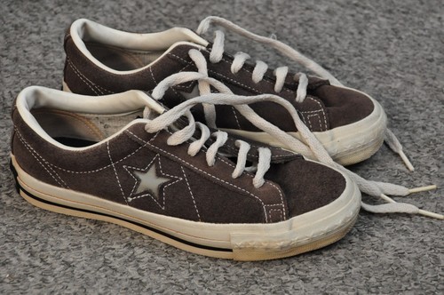 Scarpe da skate Converse All Star in camoscio marrone taglia 5 5 UK ottime condizioni