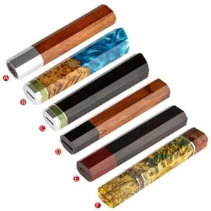 Japanischer Messergriff, achteckig, Edelstahl + Harz, für Küchenmesser - Bild 1 von 11