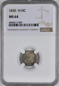 1830 Capped Bust Half Dime NGC MS64 NICE ORIGINAL LOOKING COIN - Picture 1 of 2