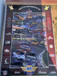 1995 Road to The Winston Cup Napa 500 23 x 34" Poster Nascar 28 Yrs. old Vtg. - Picture 1 of 6