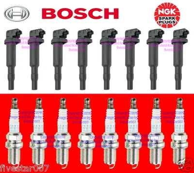 8 BOSCH Ignition Coil Pack Set +8 NGK Spark Plug Kit For BMW 2007 2008 Alpina B7 — 第 1/4 张图片