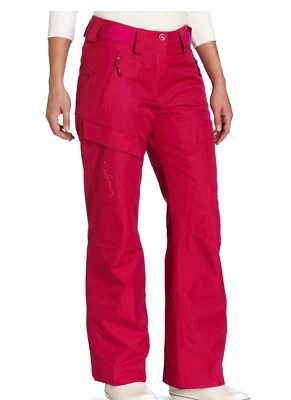 Pantalones de esquí/snowboard Salomon Fantasy II forrados para mujer rojos/rosa. Talla mediana. Foto 1 de 4