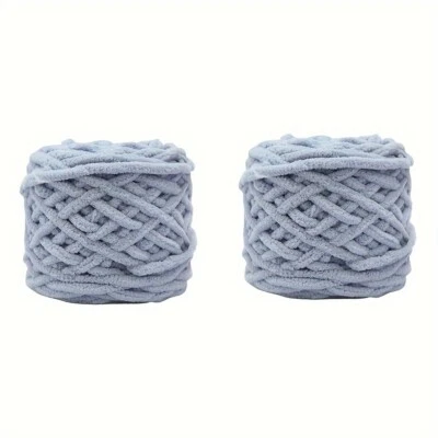 2x Manta Chucky Hilo Super Grueso Terciopelo Islandia Hilo Hinchado Para Tejer Crochet Foto 1 de 4