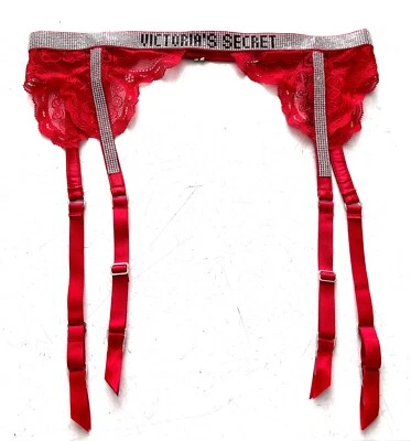 Victoria's Secret Nwt Lace Bling Shine Strap Garter Belt * Select Color & Size * - Image 1 of 3