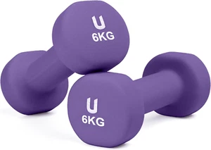 - Set Di 2 Manubri Antiscivolo in Neoprene, Coppia Di Pesi Da 1 Kg a 10 Kg per U - Foto 1 di 12