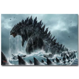82574 Godzilla Movie Dragon Monster Decor Wall Print Poster - Picture 1 of 7