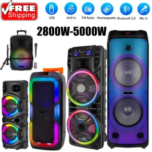 Portable Bluetooth Speaker Sub Woofer Heavy Bass Stereo Sound Party System Lot - Picture 1 of 27