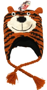 Kuschelige Critters Mütze kuschelig breit Strick Tiger orange Tasseled One Size neu Etikett - Bild 1 von 2