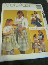 MISSES' & GIRLS' GATHERED APRONS with BIBS VTG  McCALL'S 2266 Sewing Pattern UC