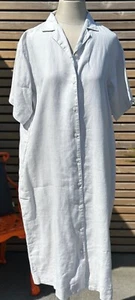 Muji Europe Light Grey Linen Shirt Dress Labelled Size XS-S (Oversized) - Picture 1 of 9