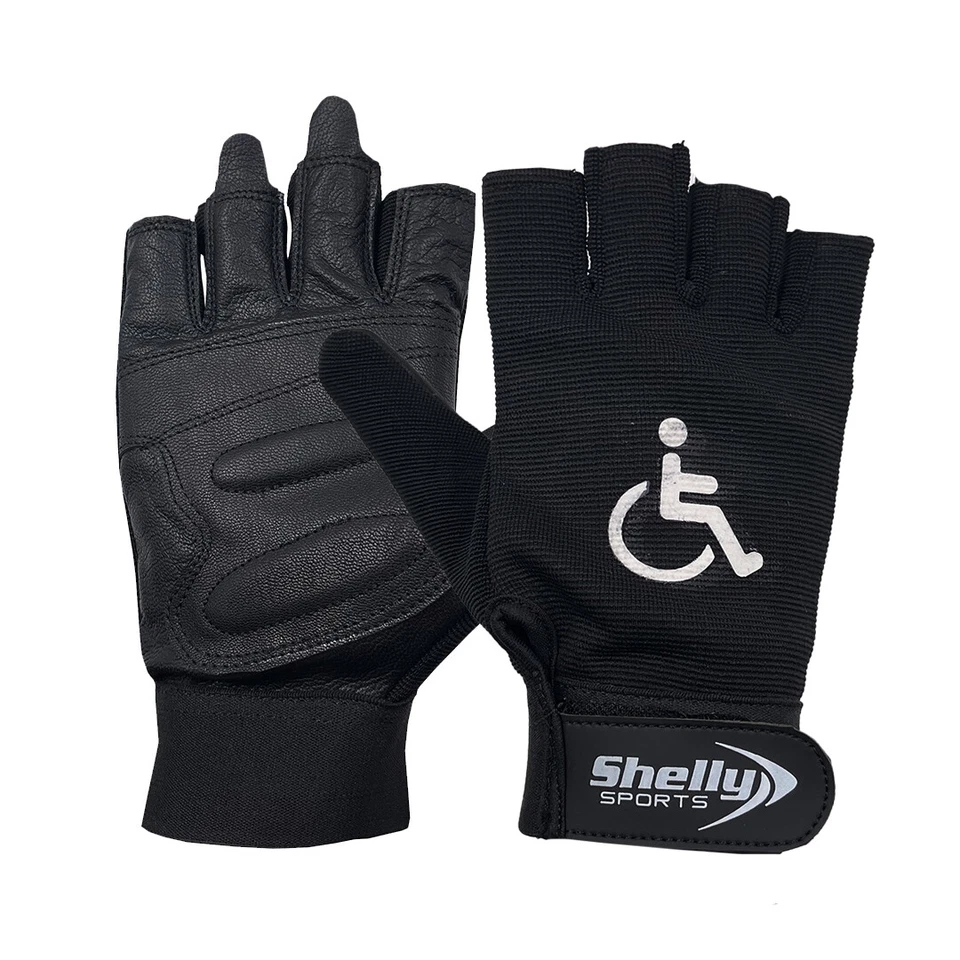 Shelly Rollstuhlhandschuhe fingerlose Fahrradhandschuhe mit rutschfestem Griff gepolstert