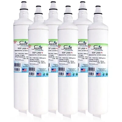 Compatible LG LT600P, 5231JA2006A,46-9990 Refrigerator Filter SGF-LA50 RX 6 Pack - Image 1 of 4