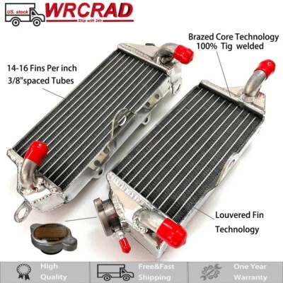 Radiador de aluminio apto 1988-2004 1990 1989 KAWASAKI KX500 KX 500 1998 2003 KX250 Foto 1 de 4