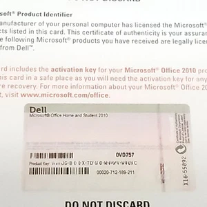 Microsoft Office 2010 Home and Business solo codice Product Key (no disco) - Foto 1 di 2
