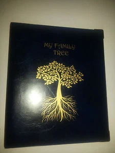 Qty 5 My Family Tree - Carpeta de almacenamiento de historia ref azul con 2d 25 mm tapa de metal - Imagen 1 de 3
