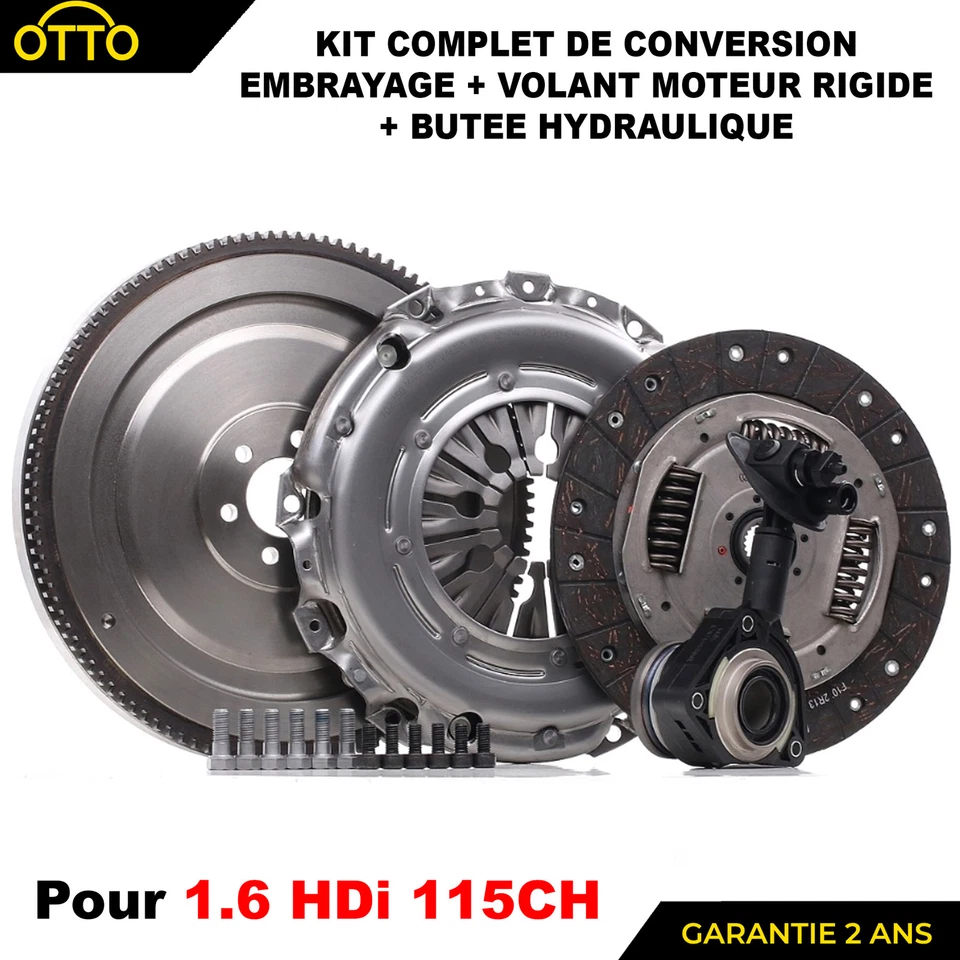 Clutch Kit Flywheel RIGID Bearing for PEUGEOT 208 308 1.6 HDi 112 115 - Image 1 of 4