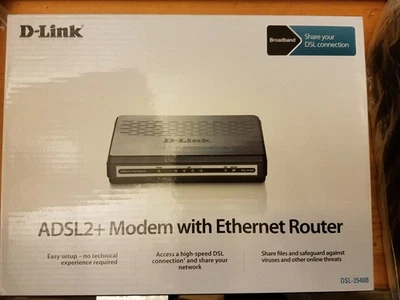 D-Link DSL-2540B ADSL2+ Modem mit Ethernat Router - Bild 1 von 4