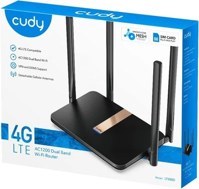 Router módem de doble banda Cudy LT500D 4G LTE AC1200 con soporte VPN y DDNS Foto 1 de 4