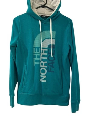 Толстовка с капюшоном женская The North Face маленькая зеленая флисовая с надписью длинным рукавом для улицы - Изображение 1 из 4