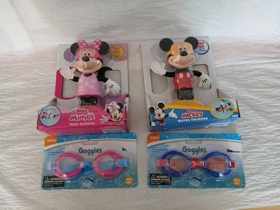 Mickey And Minnie Water Swimmer Toy Lot - Image 1 of 4