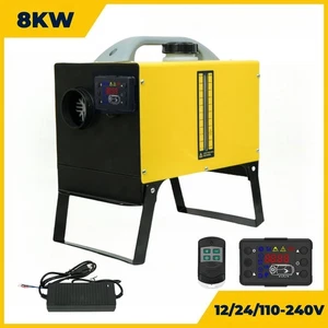 12V 24V 8KW Dieselheizung w/LCD & einziehbarer Sockel Luftheizung garage - Bild 1 von 11
