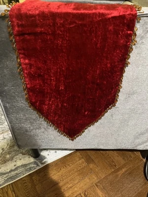 Mantel de vacaciones 70” corredor rojo aplastamiento terciopelo - reversible Foto 1 de 4