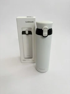 Lock N Lock Tumbler Drinks Cup White Wannabe One Touch Lid Travel 450ml New Mug - Picture 1 of 8