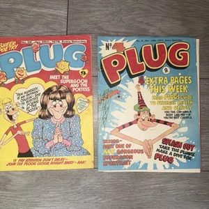 PLUG #4 15TH OCTOBER 1977 & No 58 DC THOMSON BRITISH WEEKLY - Picture 1 of 4