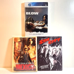 BLOW / ONCE UPON A TIME IN MEXICO / SIN CITY (DVD) Action Crime Thriller NEW - Picture 1 of 15