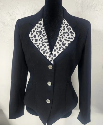 Blazer Retro Años 80 Gantos Talla 8 Estampado Dálmata Chaqueta Ajustada *Raro* De Colección  Foto 1 de 4