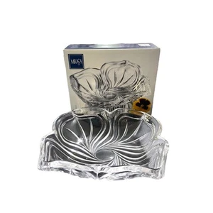 Mikasa Clear Cut Glass Sweets Dish Flower Flores Petal Shape Candy Nut Trinket - Picture 1 of 3