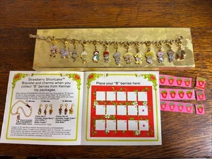 Vtg 1980s Strawberry Shortcake Charm Bracelet “Collect the Berries" & Charms HTF - Picture 1 of 21