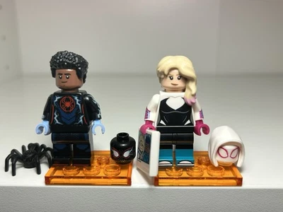 LEGO Miles Morales And Spider Gwen Minifigures 71050 Spider-Man CMF Marvel NEW - Image 1 of 4
