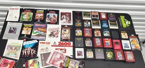 Atari 2600 Konvolut Spiele und Handbücher insgesamt 27 Kassetten - Bild 1 von 14