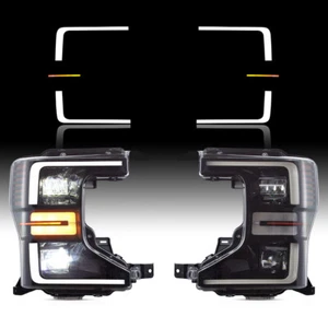 Full LED Headlights For 2020-2022 Ford F250 350 450 F550 Super Duty Front Lamps - Picture 1 of 18